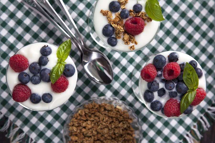 Seattle Food Photographer; Christine Cox; desserts; Healthy eating; yogurt; fruit; blueberries; raspberries;   